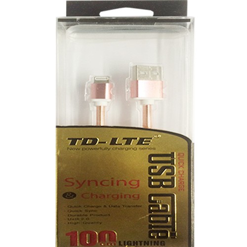iPhone/iPads_ USB Cable TD-CA37 Rose Gold